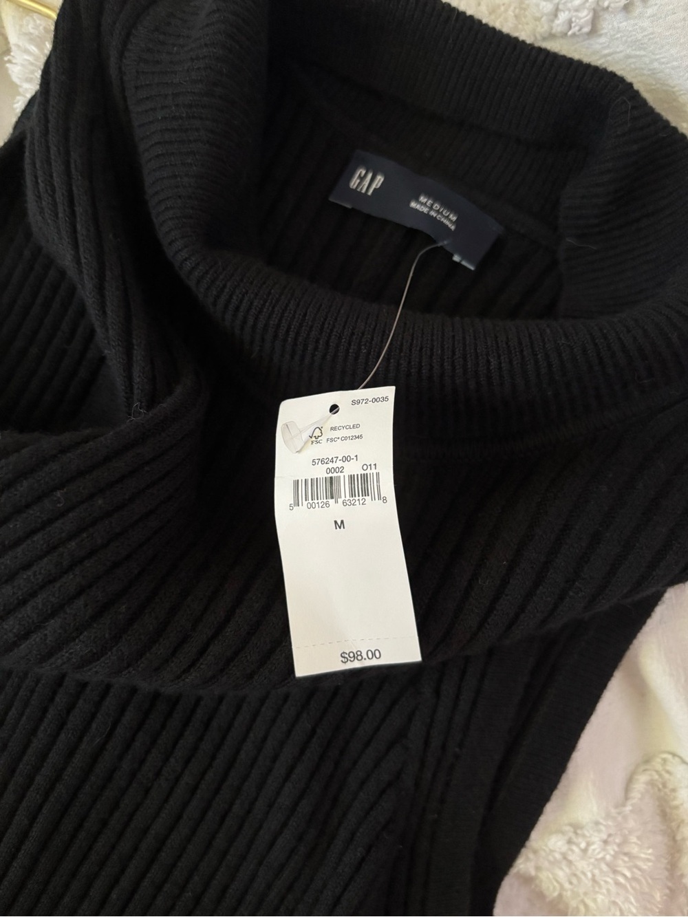 GAP Black Sleeveless Ribbed Maxi Dress - Picture 2 of 13